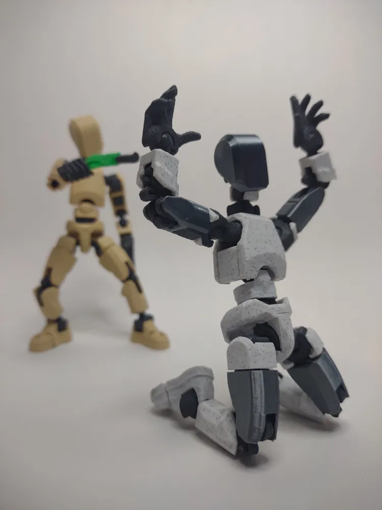 Peça articulada estilo action figure em 3D