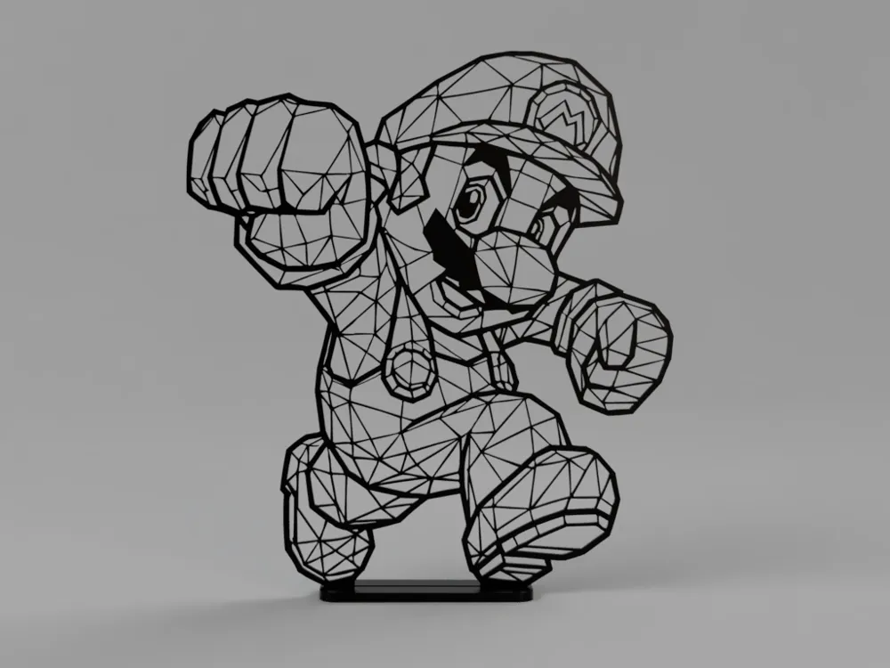 Figura do Mario impressa em 3D